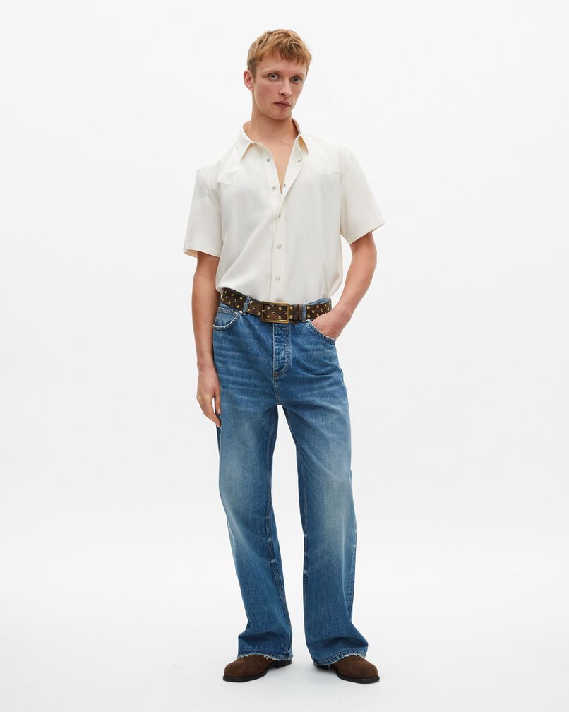 The Kooples HOMME ECRU chemise manches courtes blanche