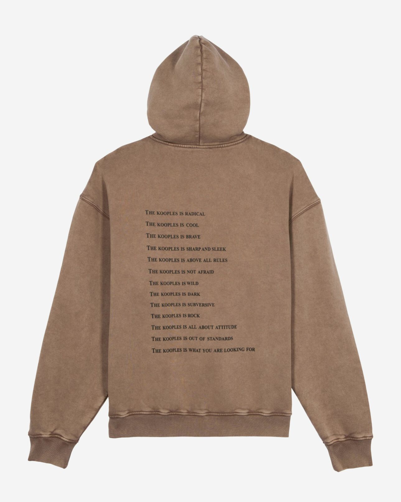 The Kooples MEN CHOCOLATE light brown what is hooded sweatshirt