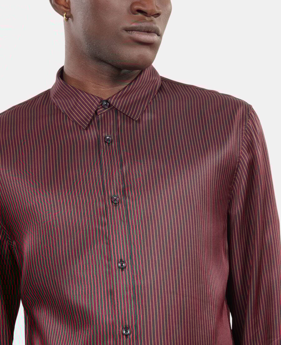 The Kooples HERREN BLACK - RED schwarz-rotes hemd mit streifen