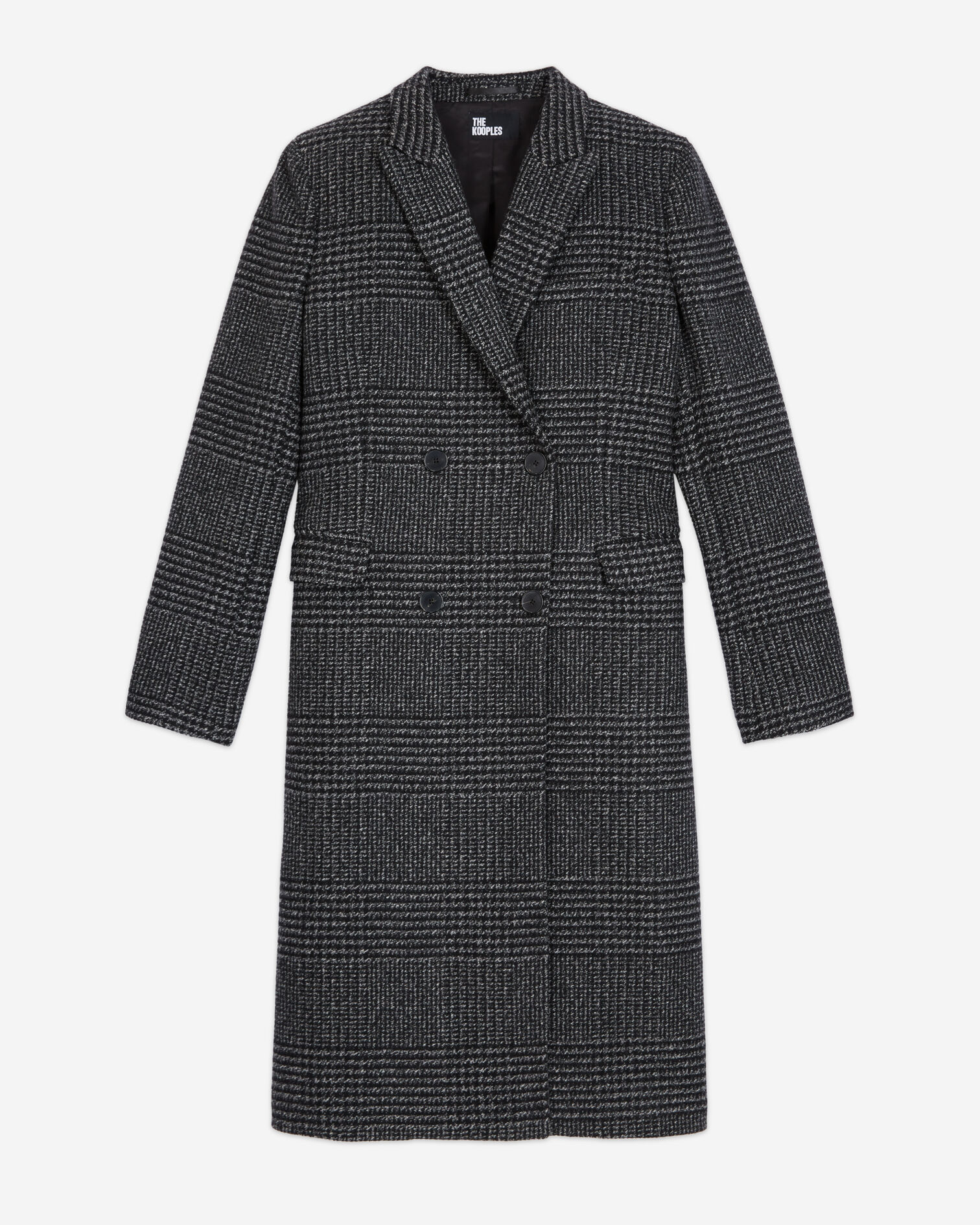 Gray wool coat, DARK GREY, hi-res image number null