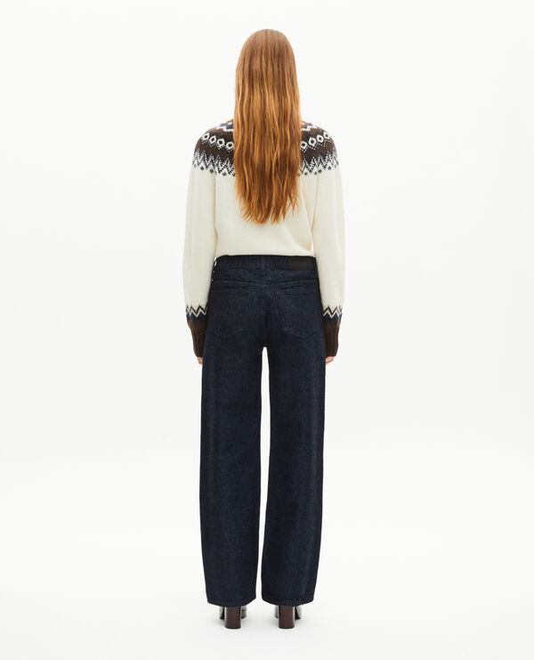 The Kooples FEMME BLUE ELECTRIC jean large brut bleu