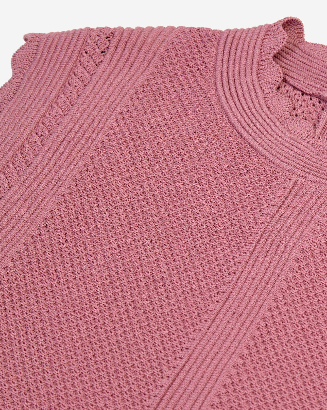 The Kooples WOMEN PINK WOOD lilac openwork knit top