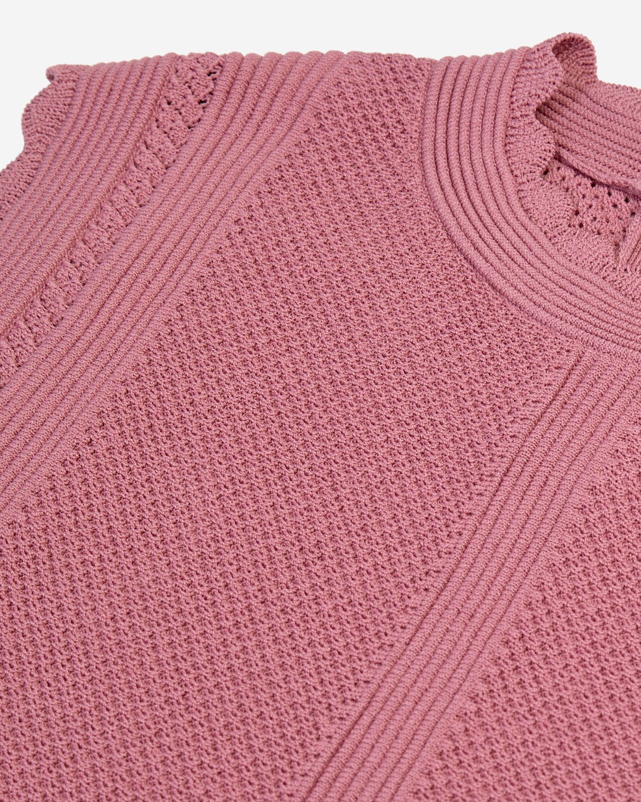 The Kooples WOMEN PINK WOOD lilac openwork knit top