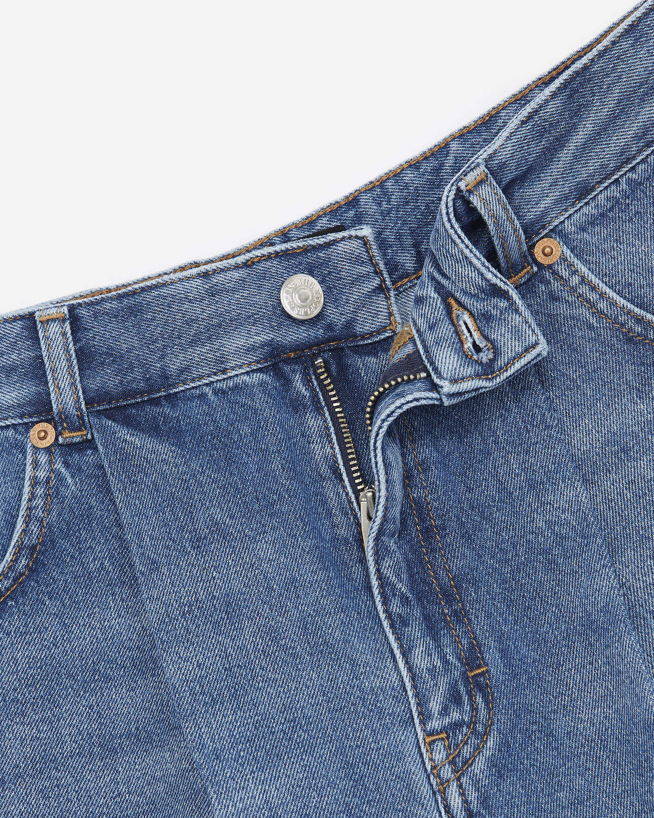 The Kooples WOMEN BLUE DENIM blue denim shorts with cuffs