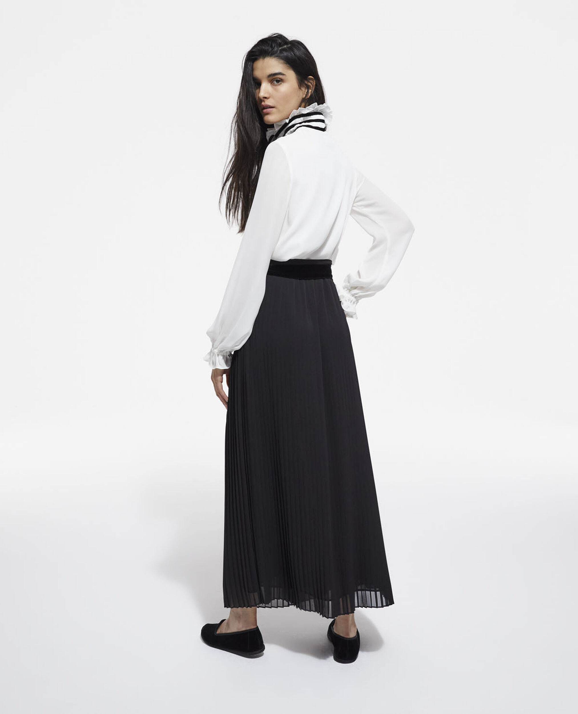 Long black skirt, BLACK, hi-res image number null