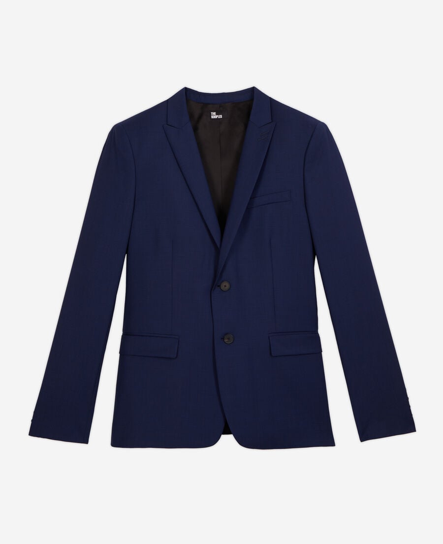 The Kooples HOMME NAVY veste de costume micro motif bleu marine