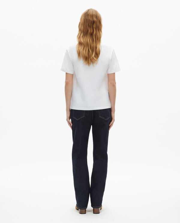 The Kooples FEMME WHITE t-shirt avec flocage cœur blanc