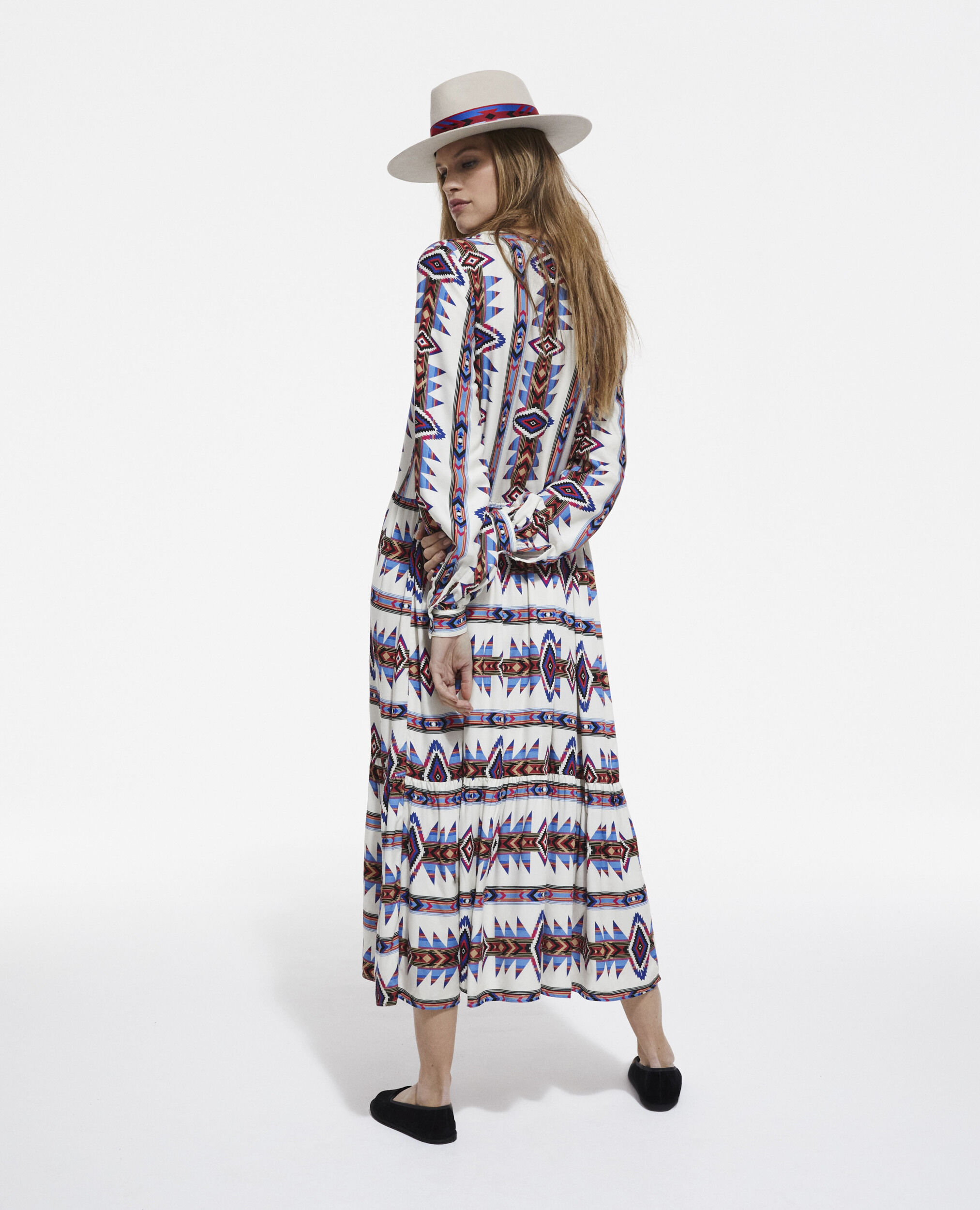 Long printed dress, MULTICOLOR, hi-res image number null