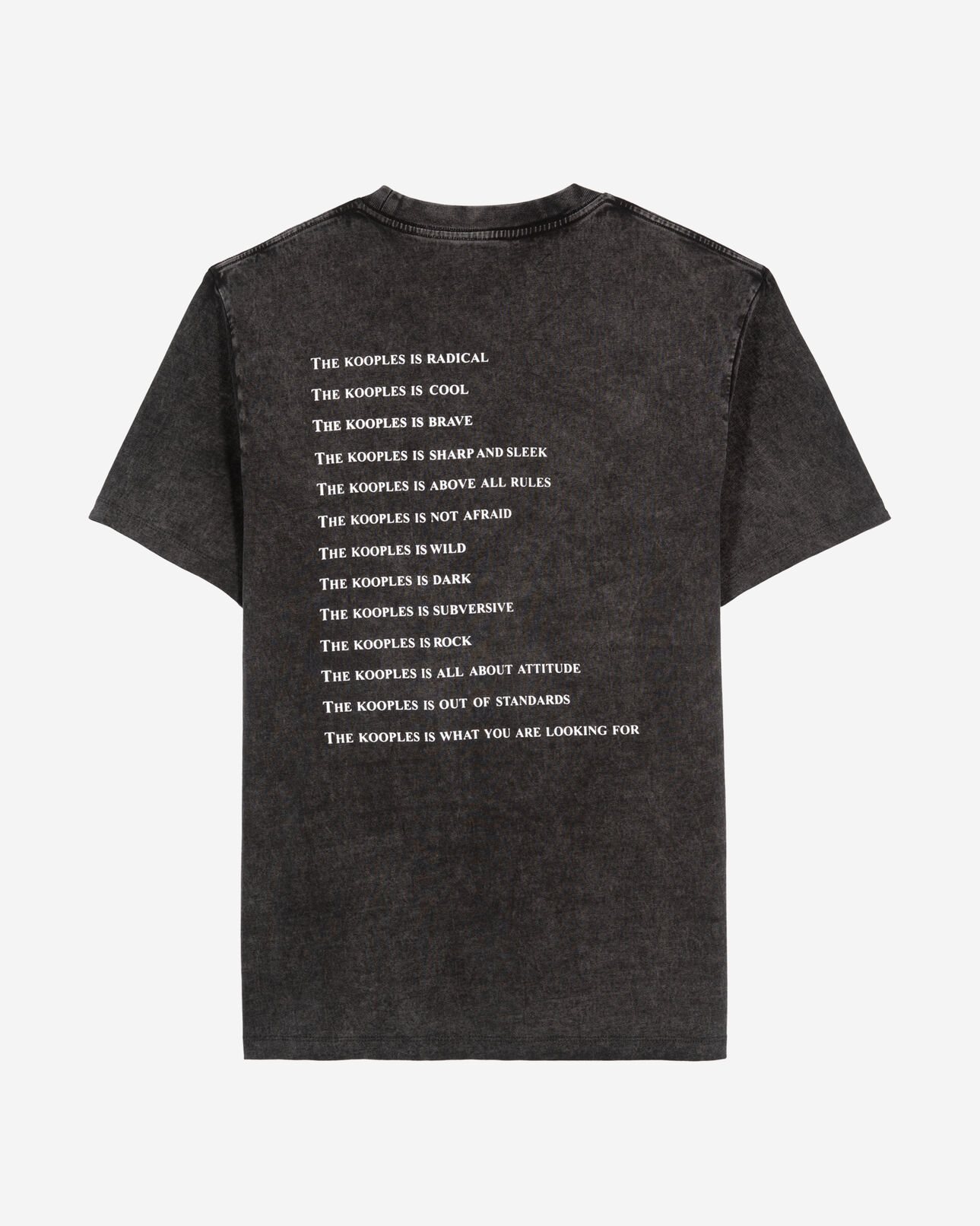 The Kooples HOMME BLACK WASHED t-shirt what is noir