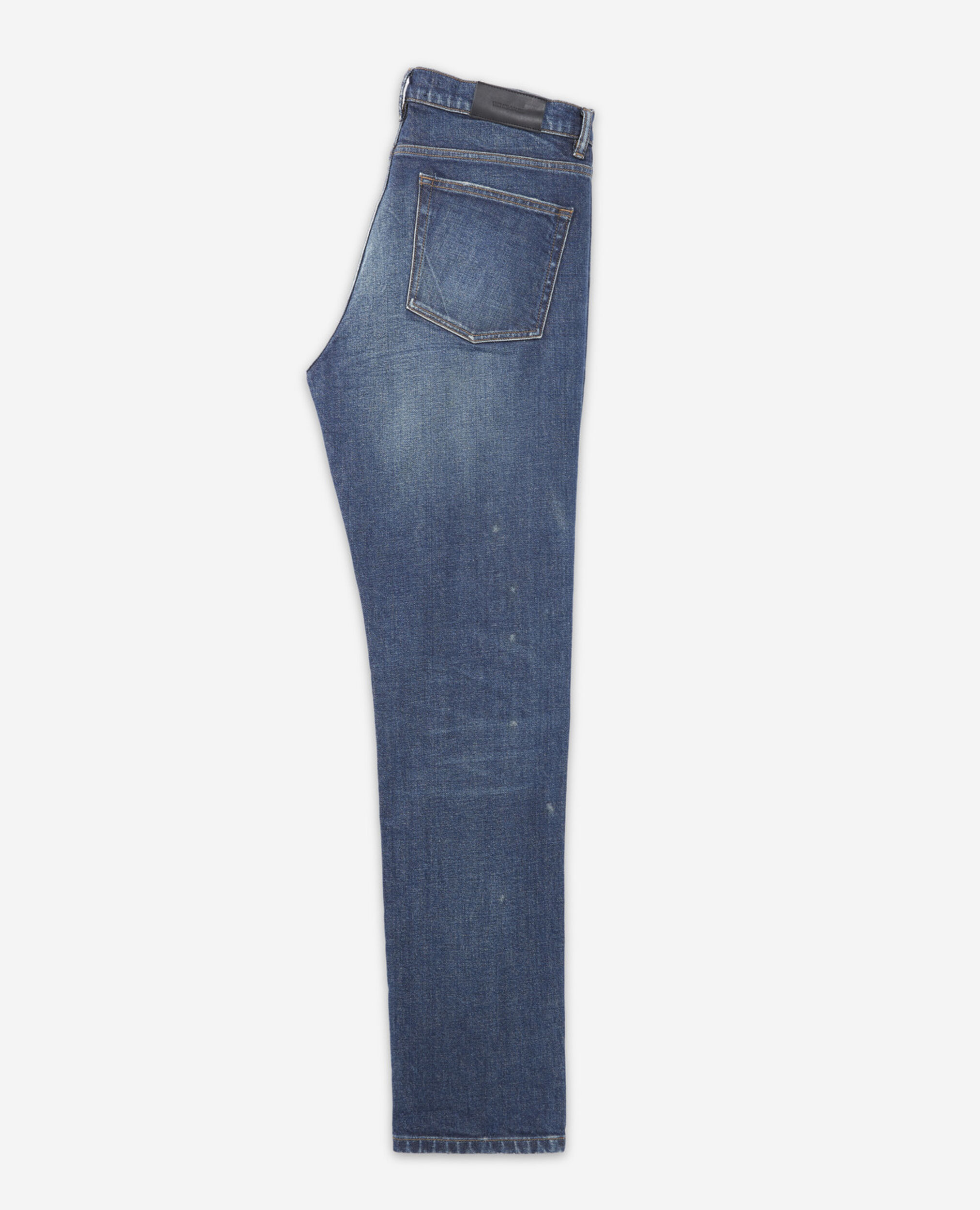 Blue slim-fit faded jeans with five pockets | The Kooples - US