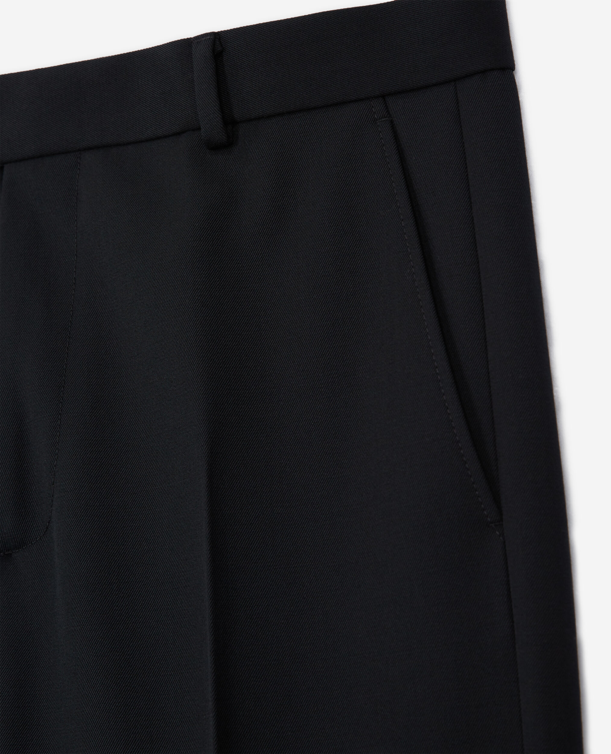 Black wool flared pants, BLACK, hi-res image number null