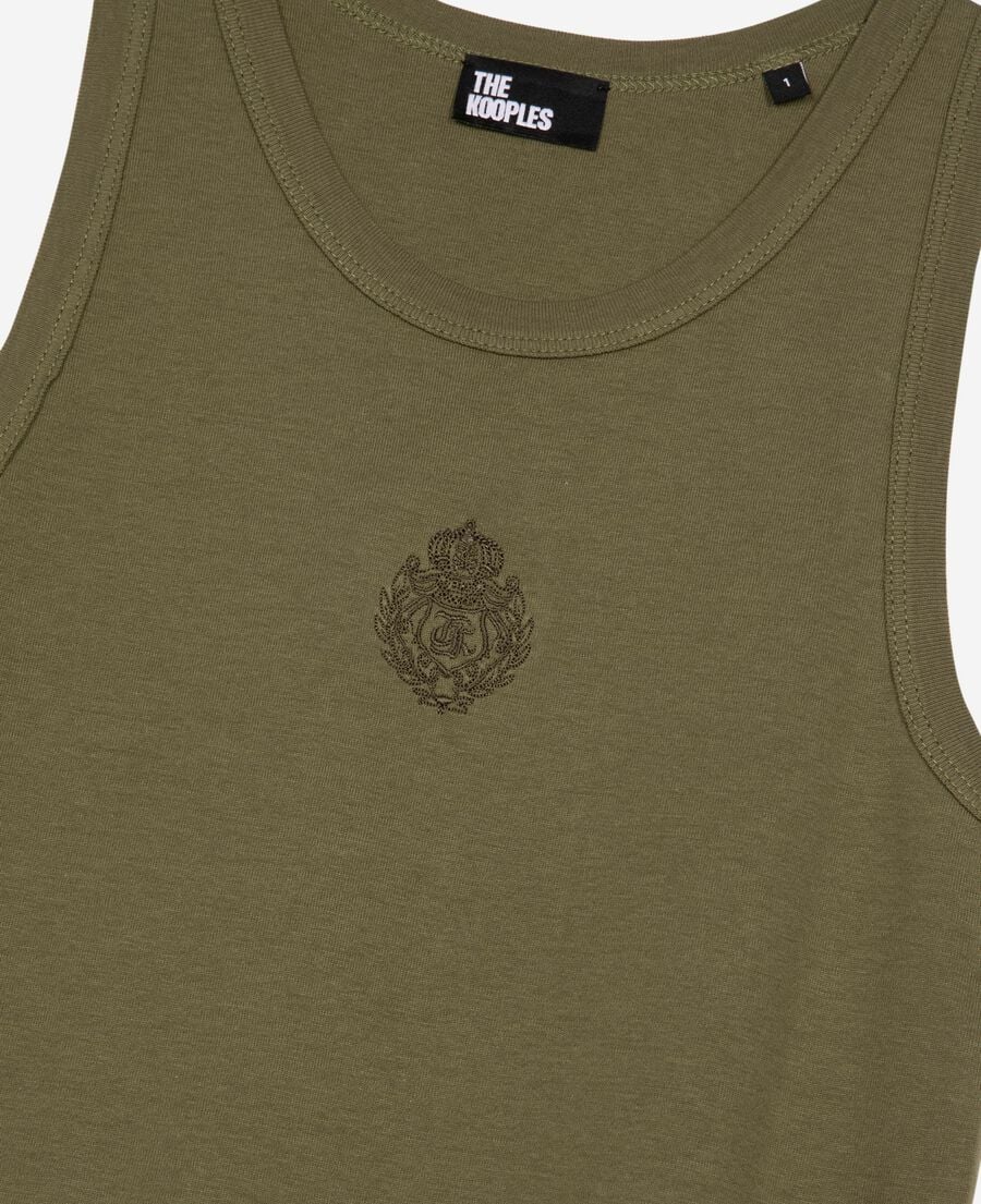The Kooples F KAKI tank top with khaki crest
