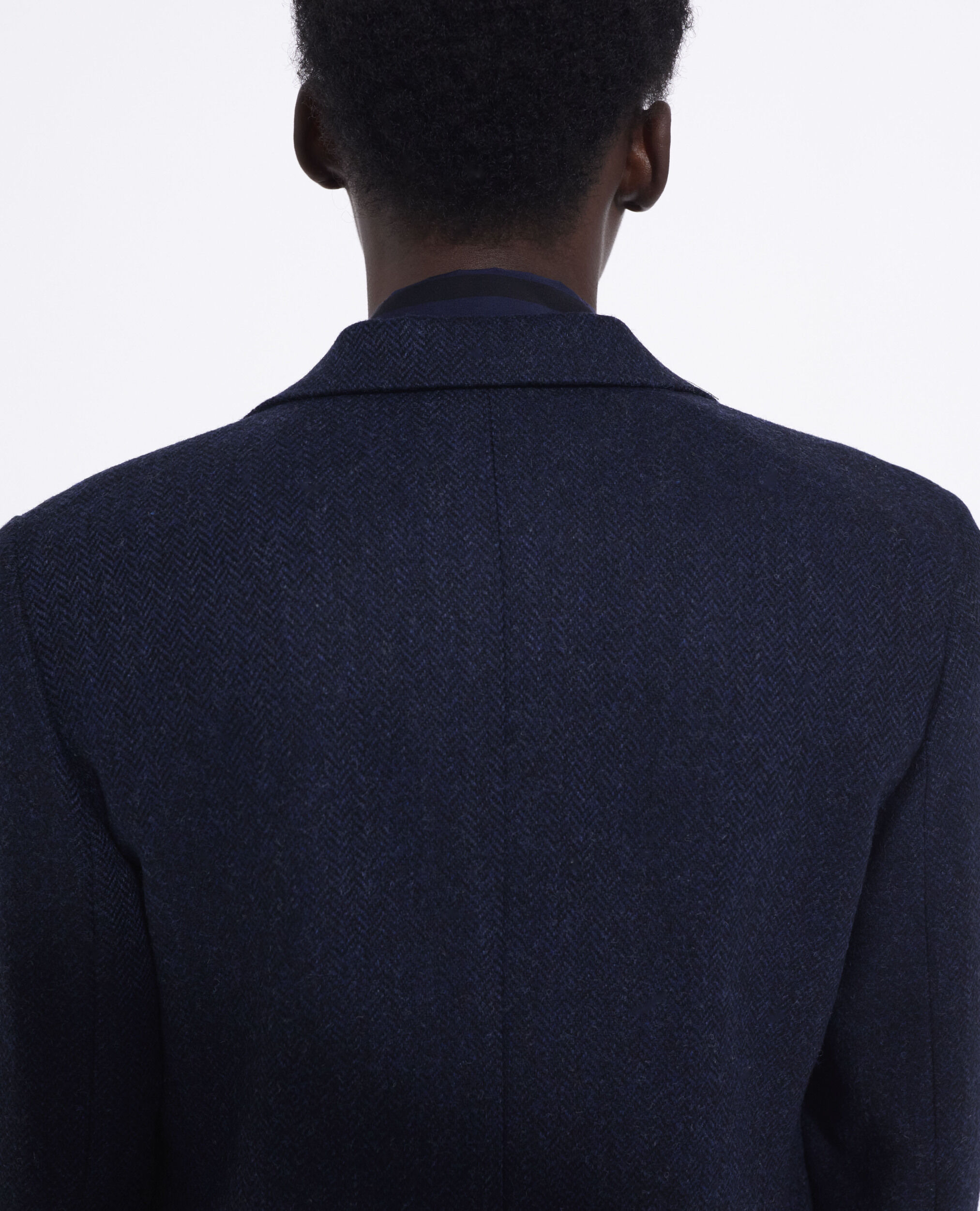 Wool jacket with blue motif, NAVY, hi-res image number null