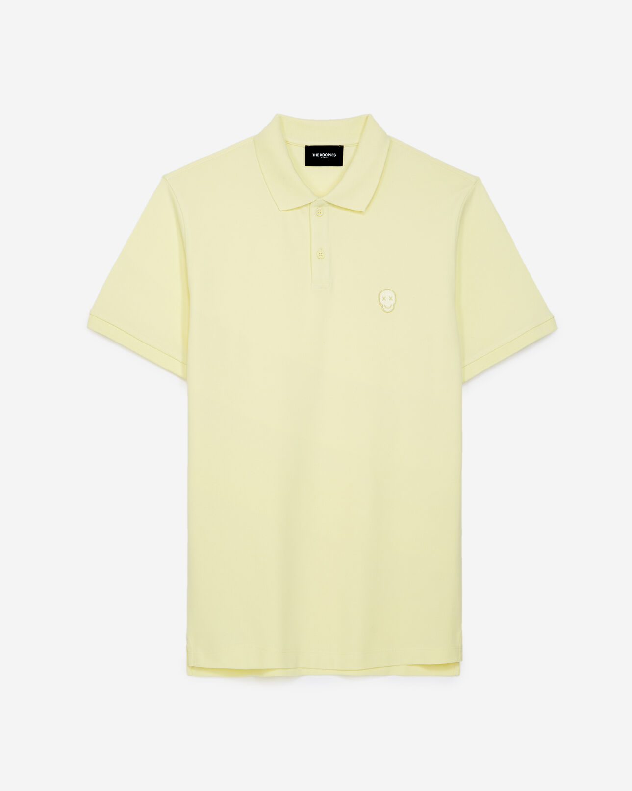 The Kooples HOMME LIGHT YELLOW polo jaune clair broderie tête de mort