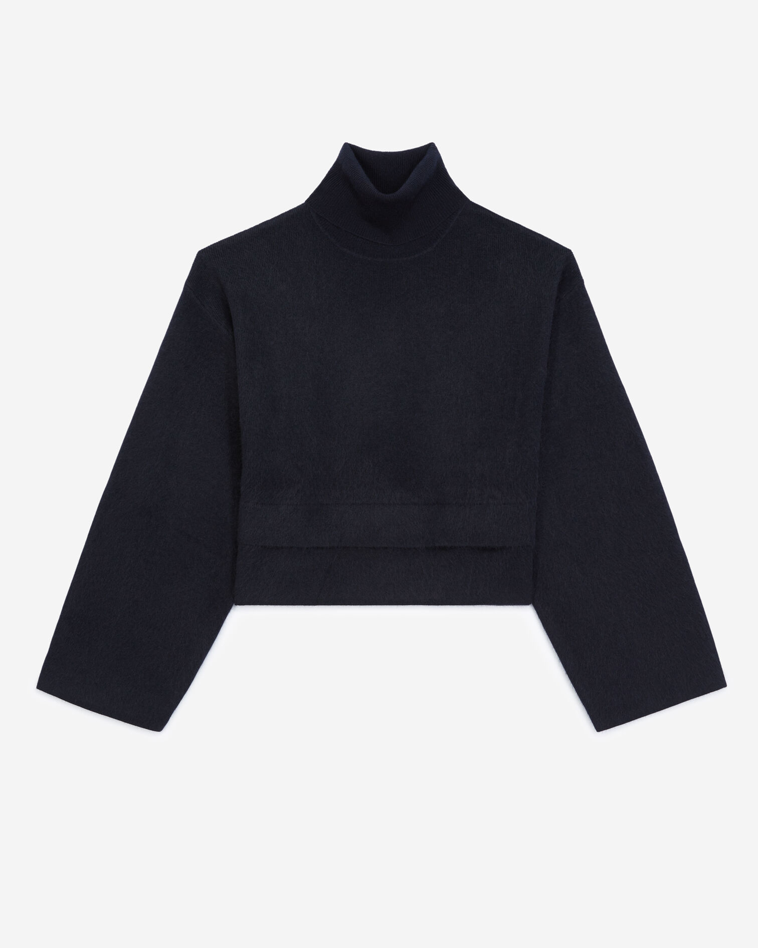 Pull laine cachemire bleu à col roulé, NAVY, hi-res image number null