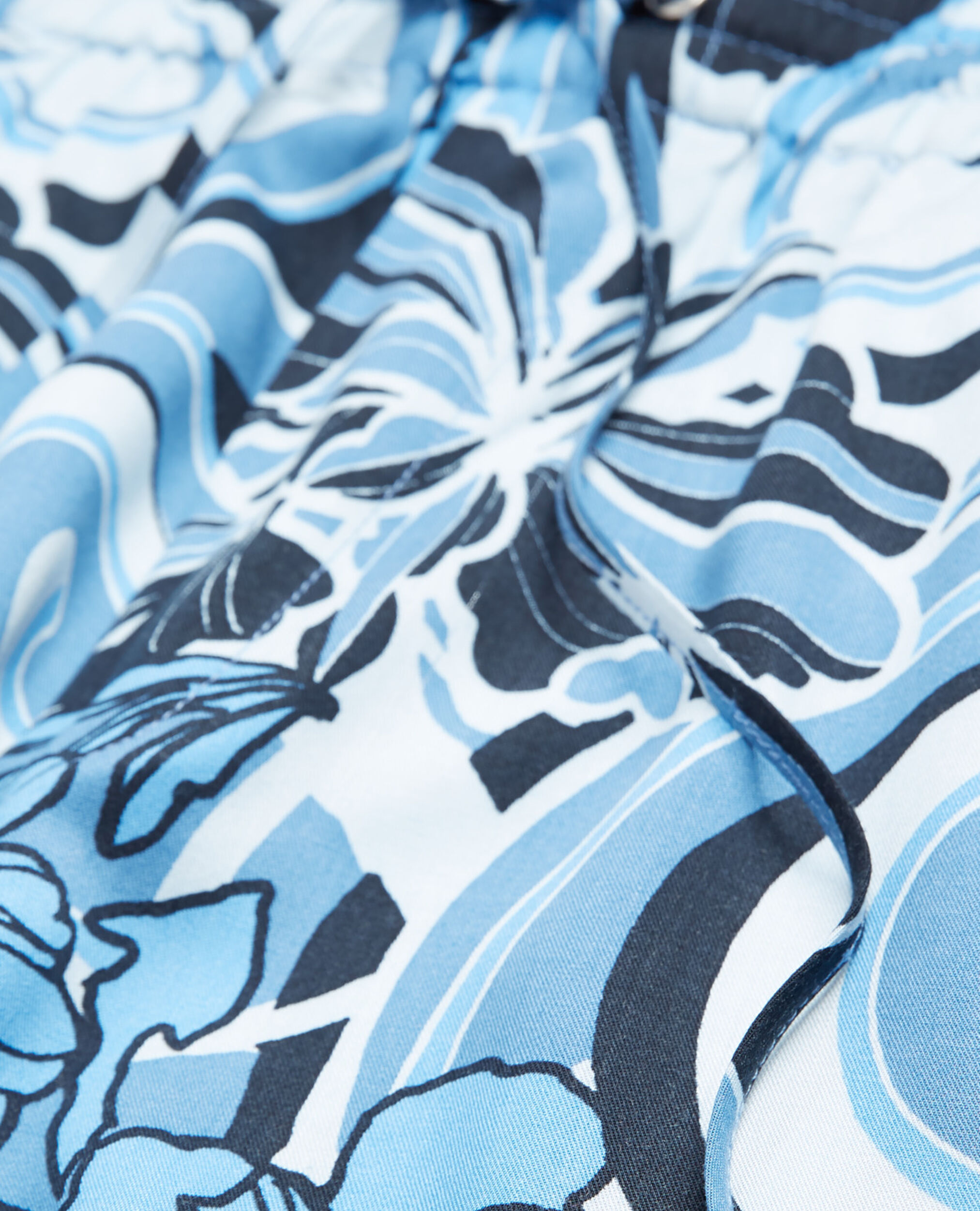 Blaue Shorts mit psychedelischem Print, BLUE, hi-res image number null