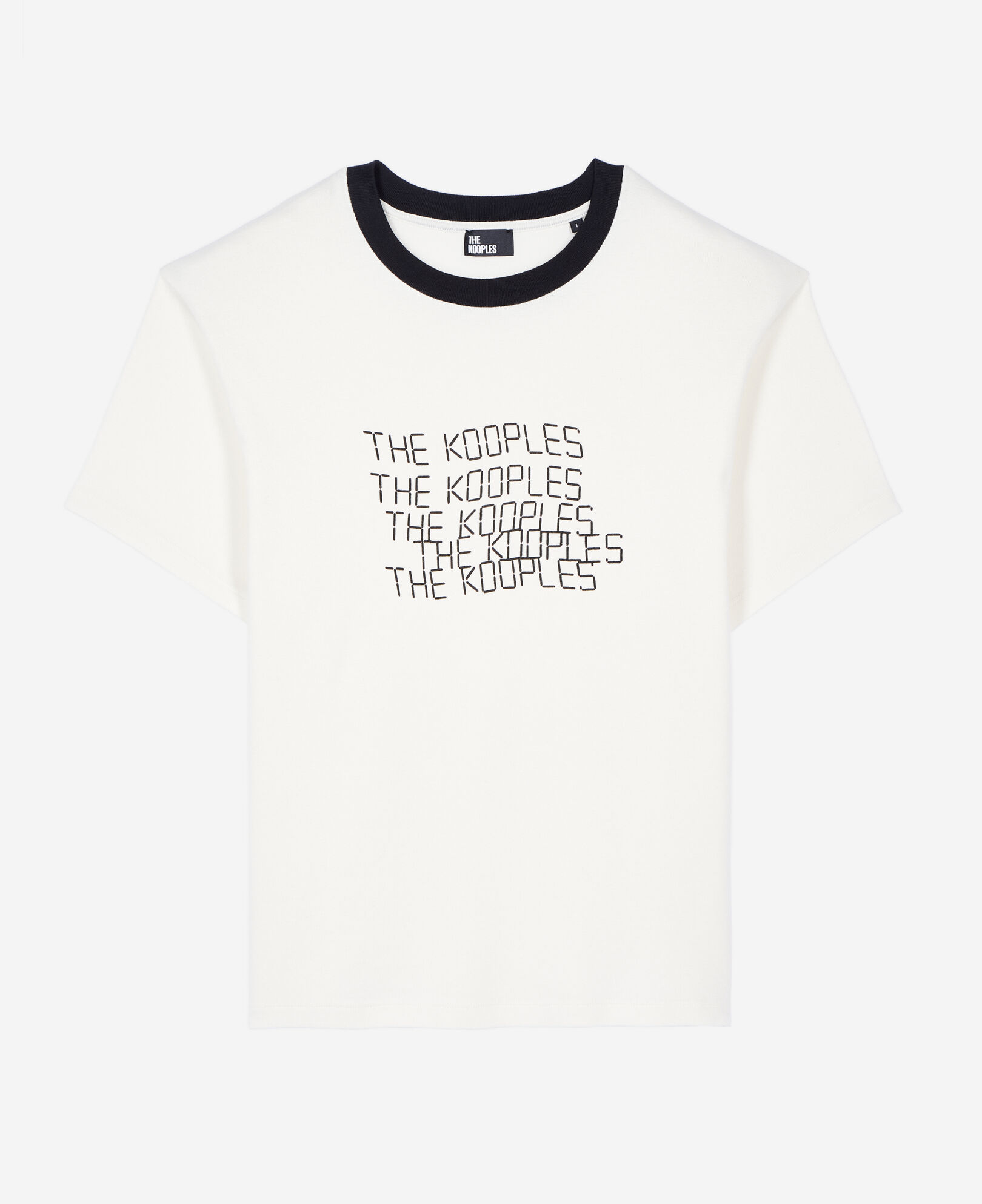 The Kooples WOMEN ECRU ecru tk waves serigraphy t-shirt