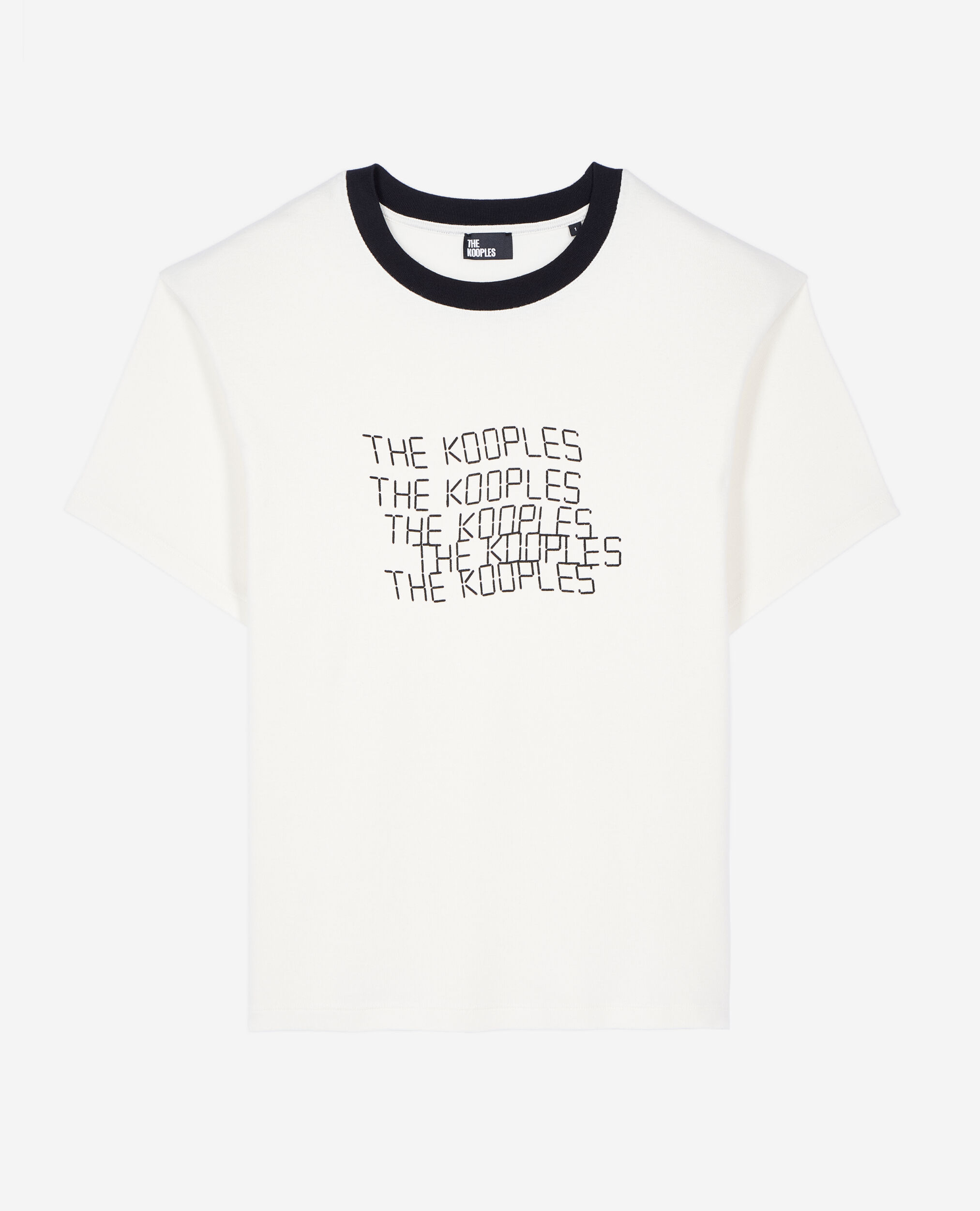 Ecru TK waves serigraphy t-shirt, ECRU, hi-res image number null