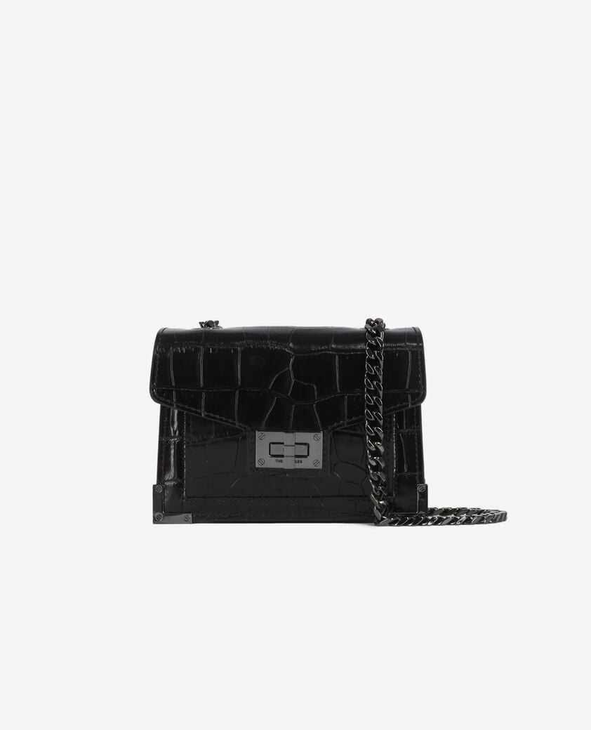 The Kooples FEMME BLACK sac emily nano en cuir noir