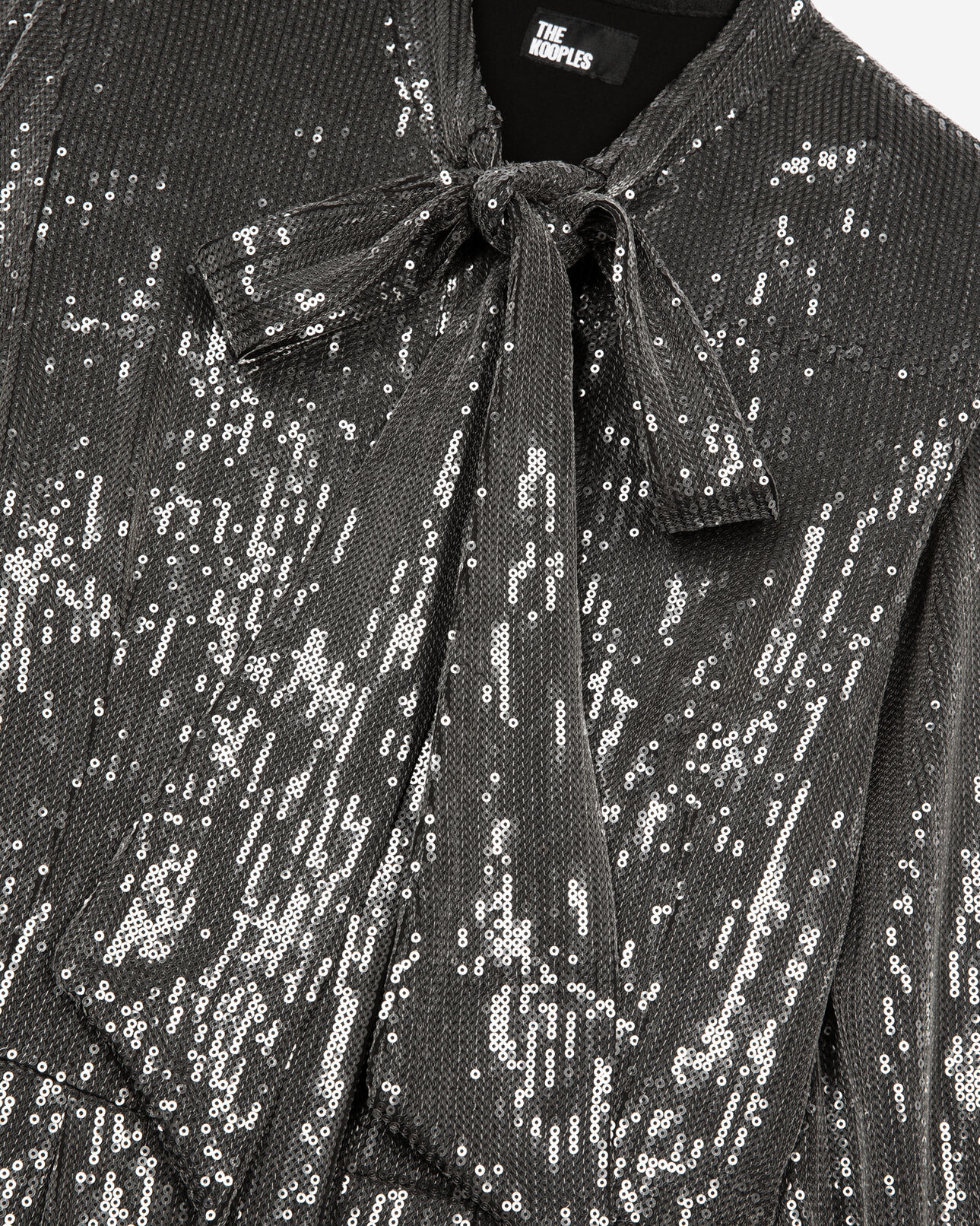 The Kooples WOMEN GREY grey sequin short dress