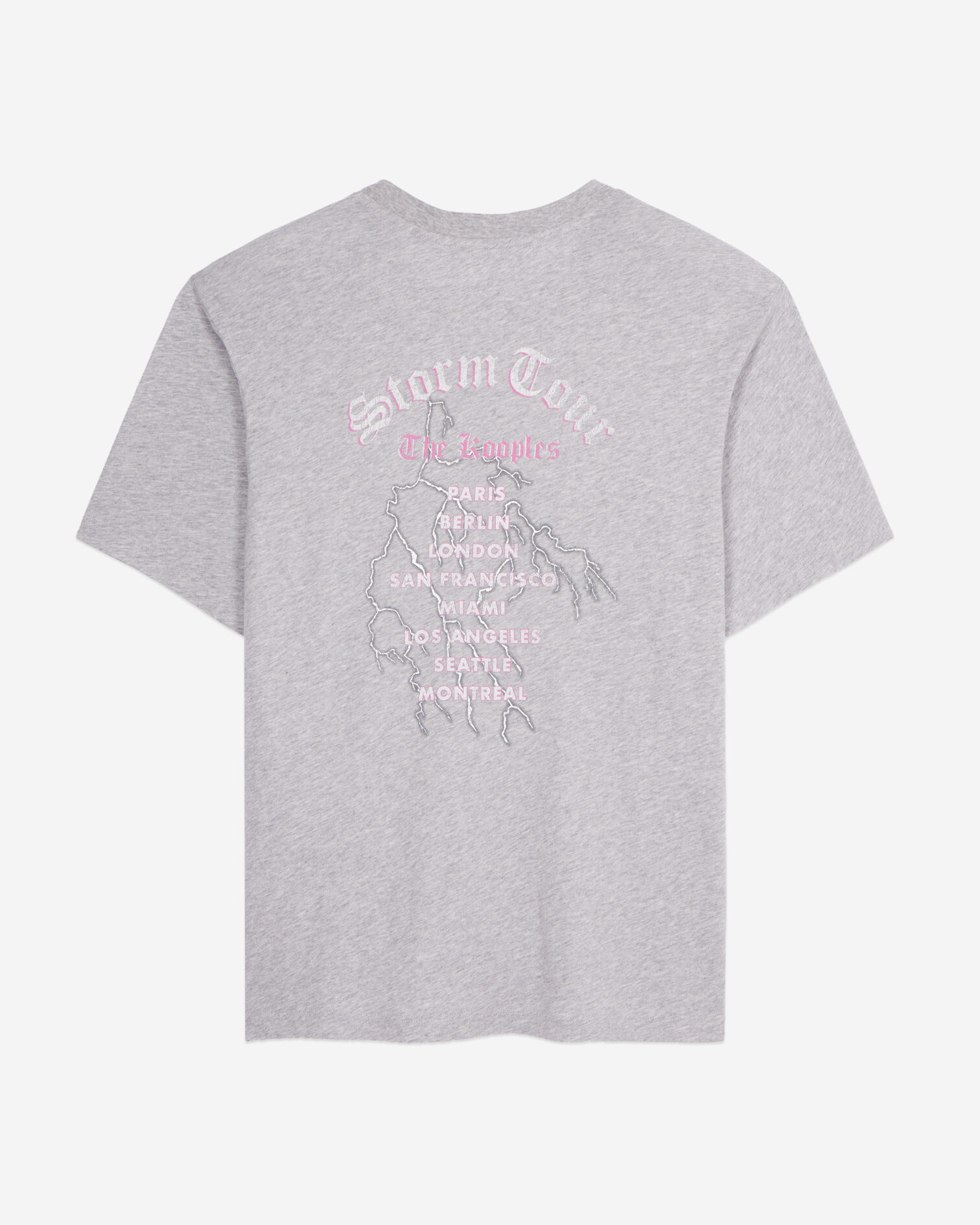 Grey t-shirt with Feel the storm serigraphy, GRIS CLAIR, hi-res image number null