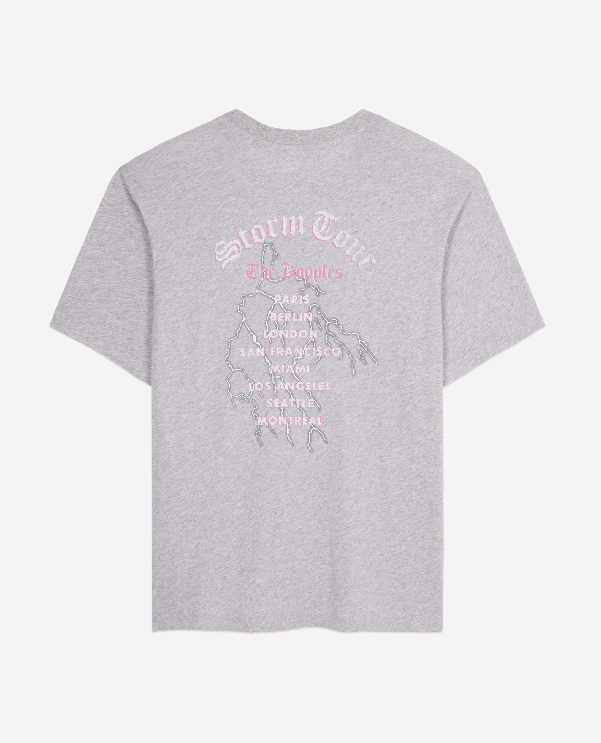 T-shirt Femme gris avec sérigraphie Feel the storm, GRIS CLAIR, hi-res image number null