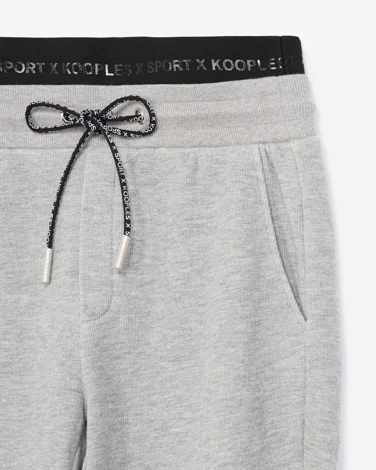 The Kooples WOMEN LIGHT GREY MELANGE grey logo jogging suit