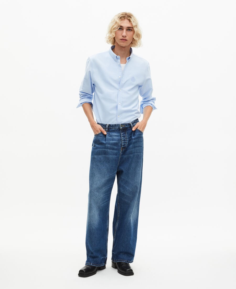 The Kooples MEN BLUE light blue formal shirt with classic collar