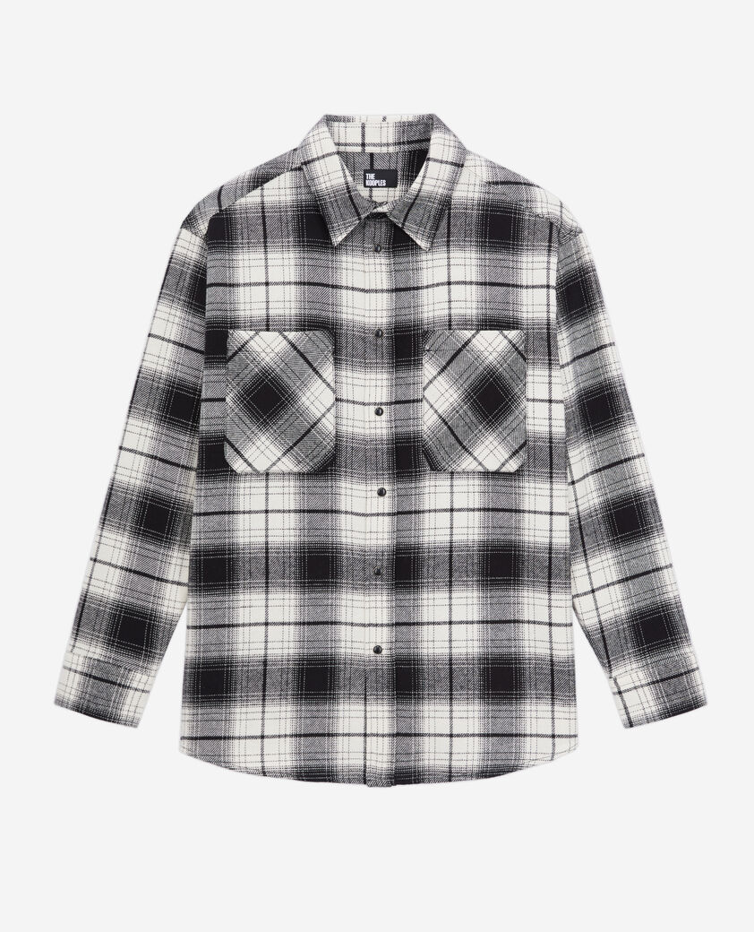 The Kooples FEMME BLACK WHITE surchemise à carreaux noirs et blancs