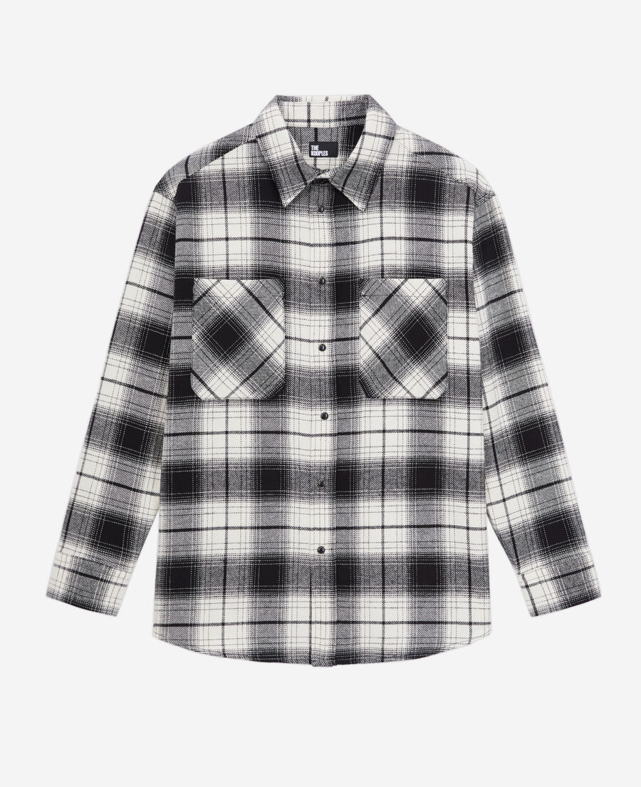 The Kooples F BLACK WHITE black and white checkered overshirt