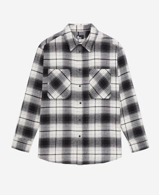 The Kooples F BLACK WHITE black and white checkered overshirt