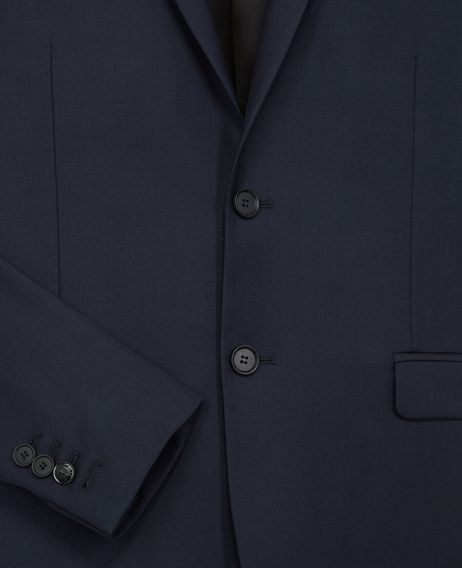 The Kooples HOMME DARK NAVY veste de costume coupe ajustée en laine marine