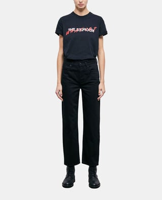 The Kooples WOMEN BLACK black straight-cut jeans