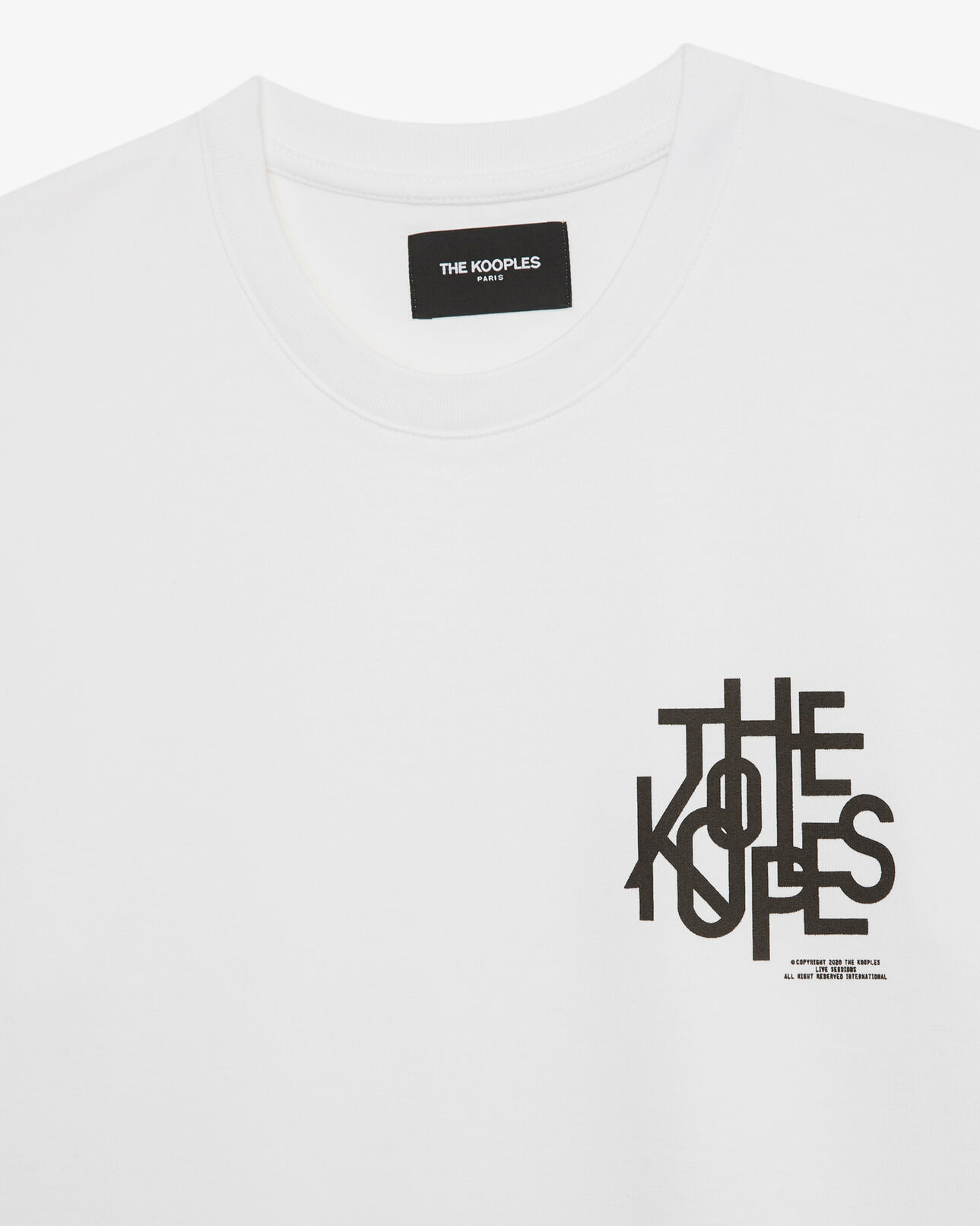 The Kooples MEN WHITE cotton white t-shirt with logo tangled up