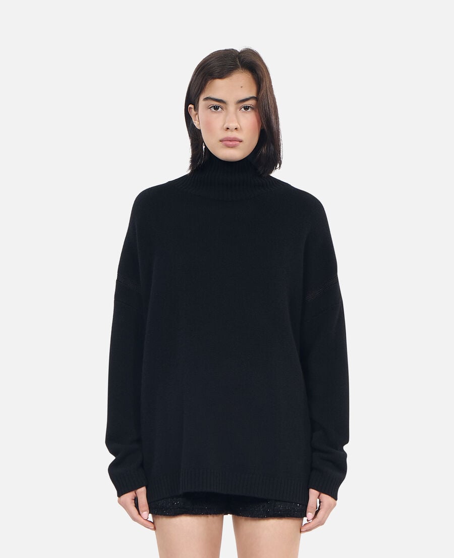 The Kooples FEMME BLACK pull en cachemire noir