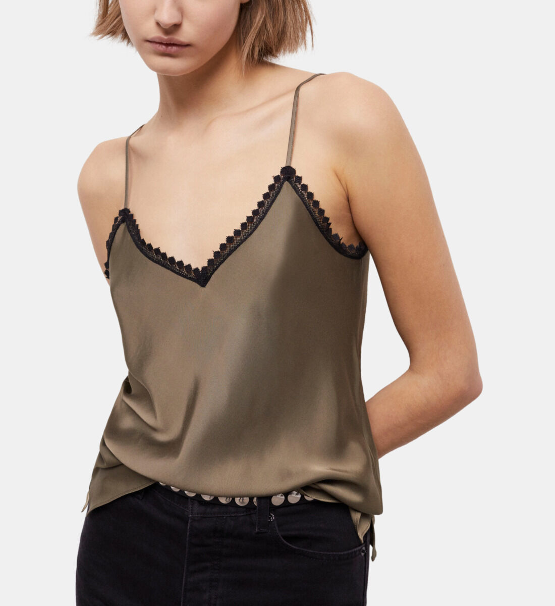 Khaki cami shop top