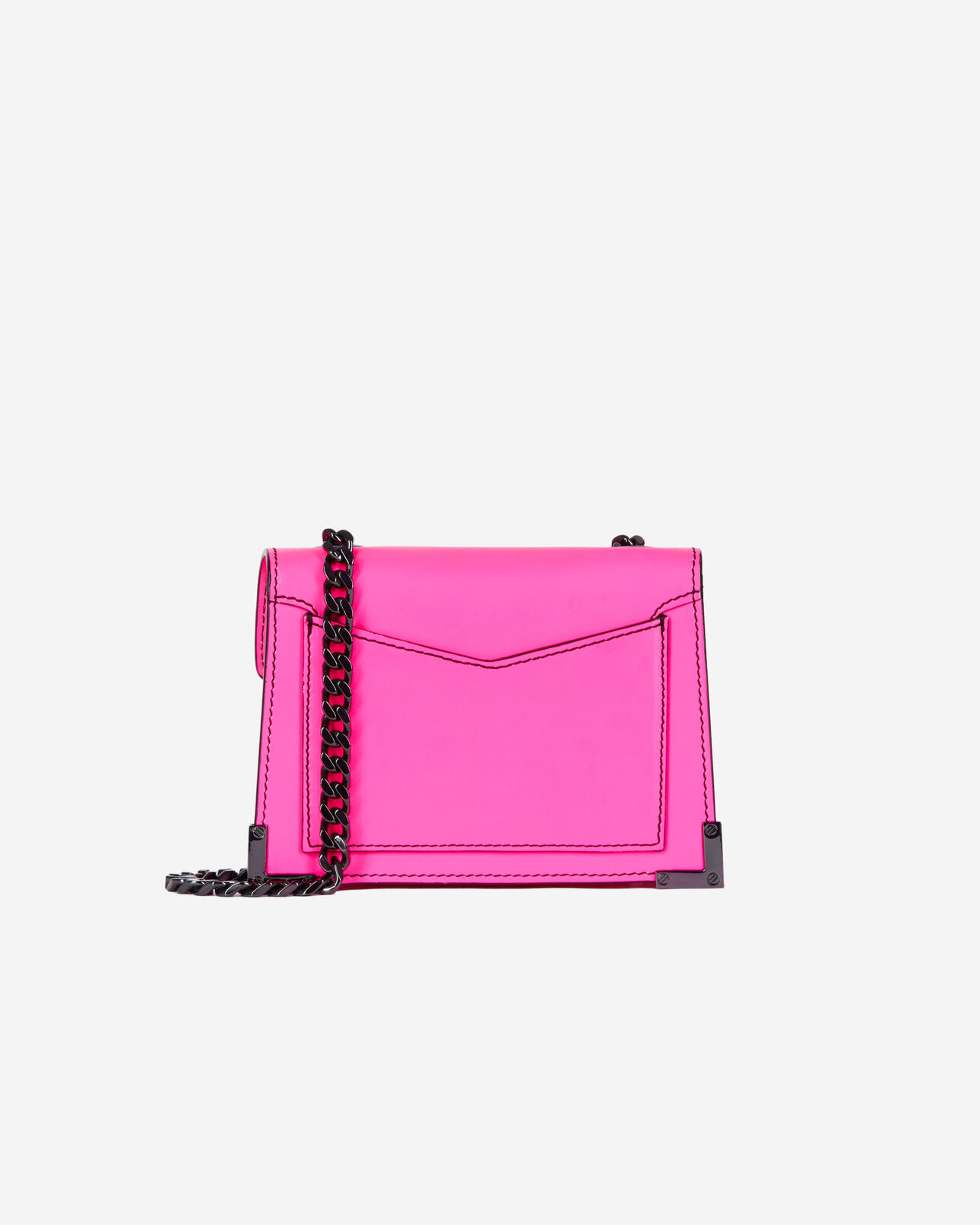The Kooples FEMME ELECTRIC PINK sac emily nano en cuir rose