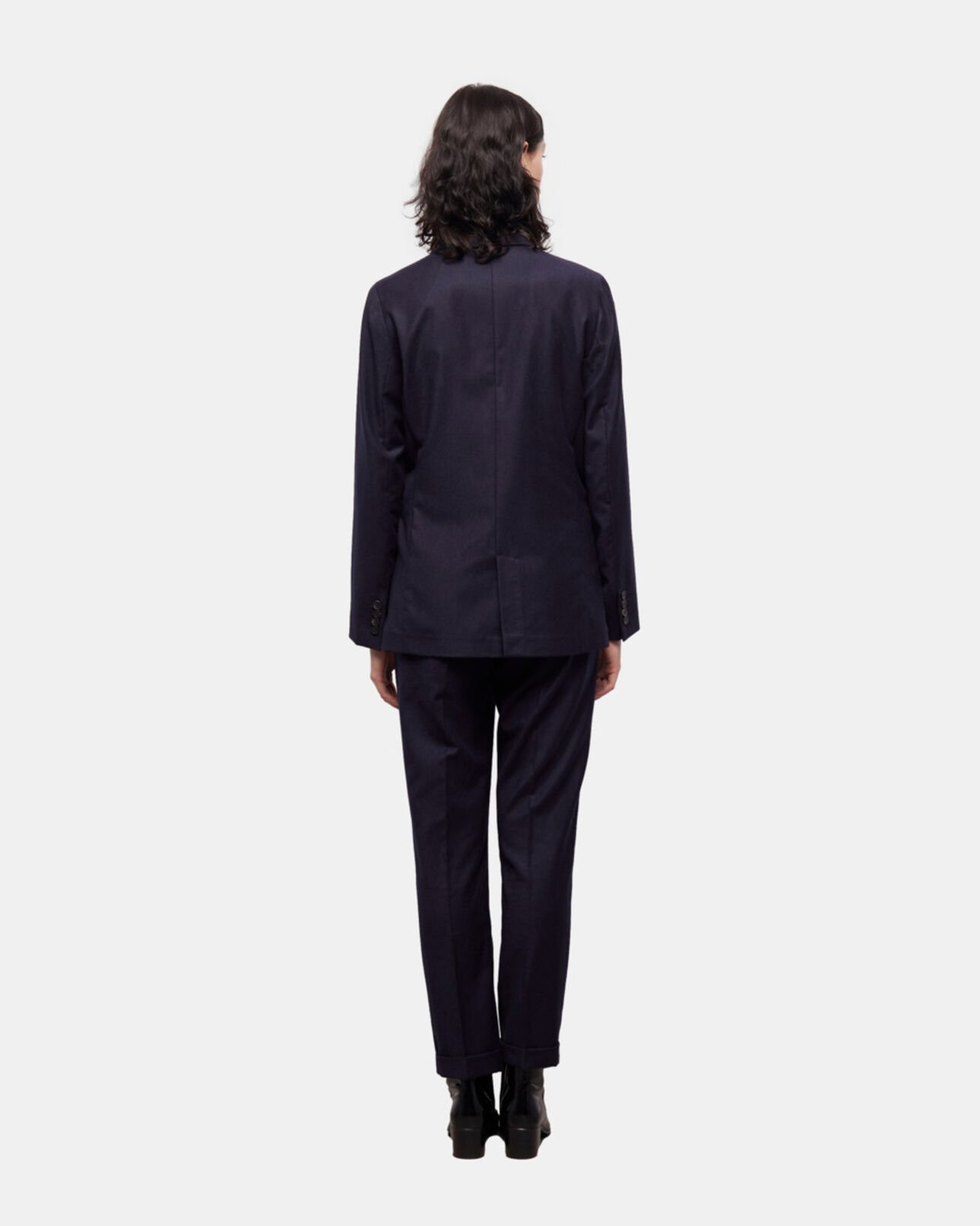 The Kooples DAMEN NAVY blaue anzugjacke aus wolle