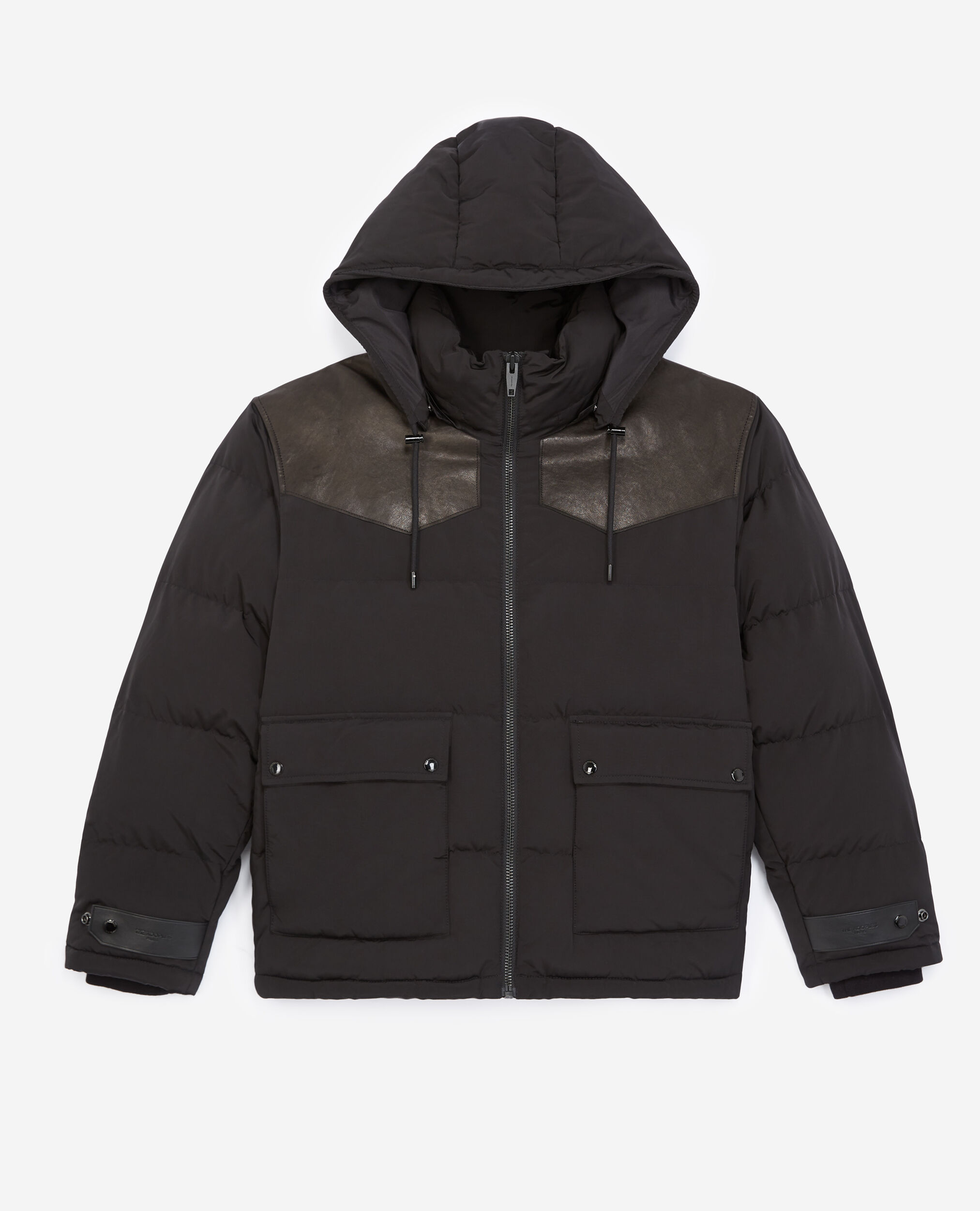 Daunenjacke gesteppt schwarz Westerndetail, BLACK, hi-res image number null