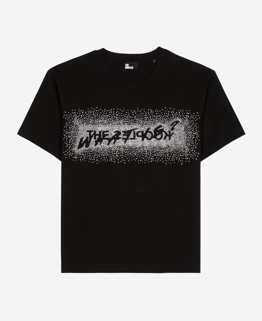 The Kooples FEMME BLACK t-shirt what is &agrave; strass noir