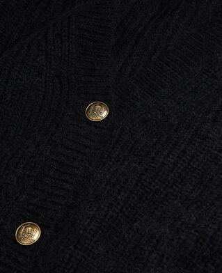 The Kooples F BLACK black wool-blend cardigan