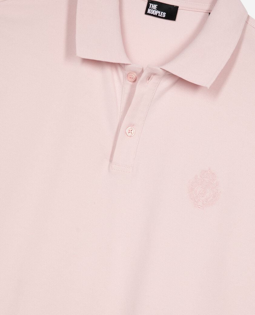 The Kooples HOMBRE LILA polo de piqué con cuello clásico rosa pálido