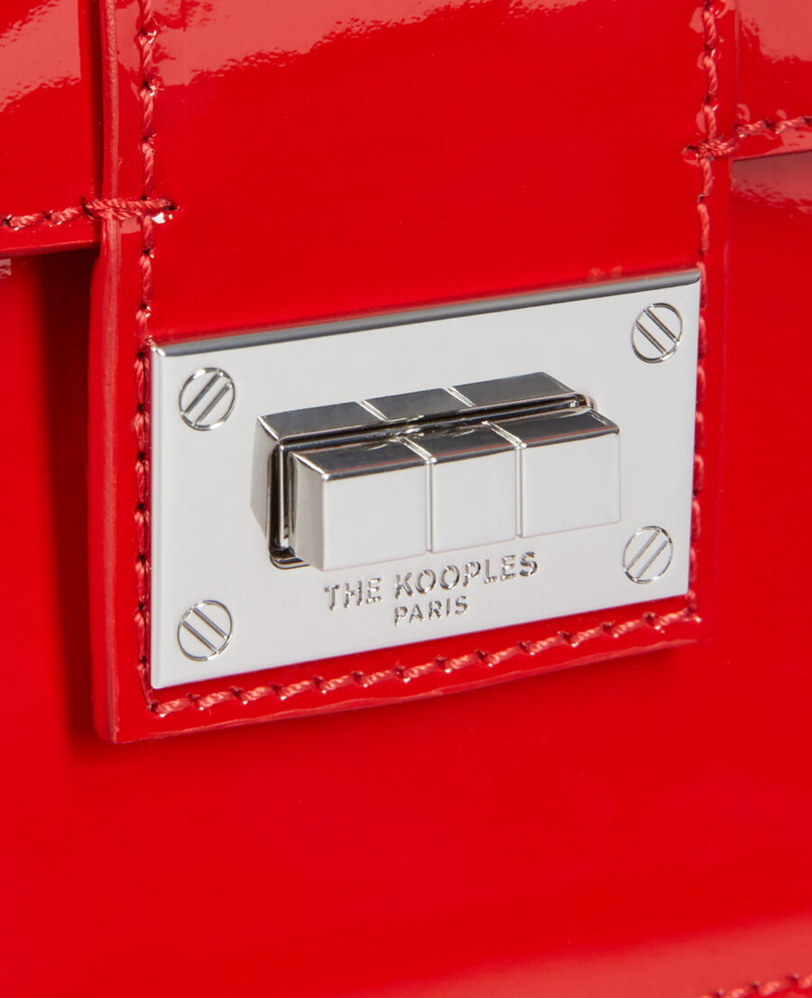 The Kooples FEMME RED pochette emily medium en cuir rouge