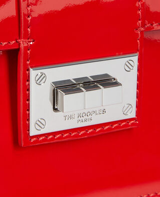 The Kooples FEMME RED pochette emily medium en cuir rouge