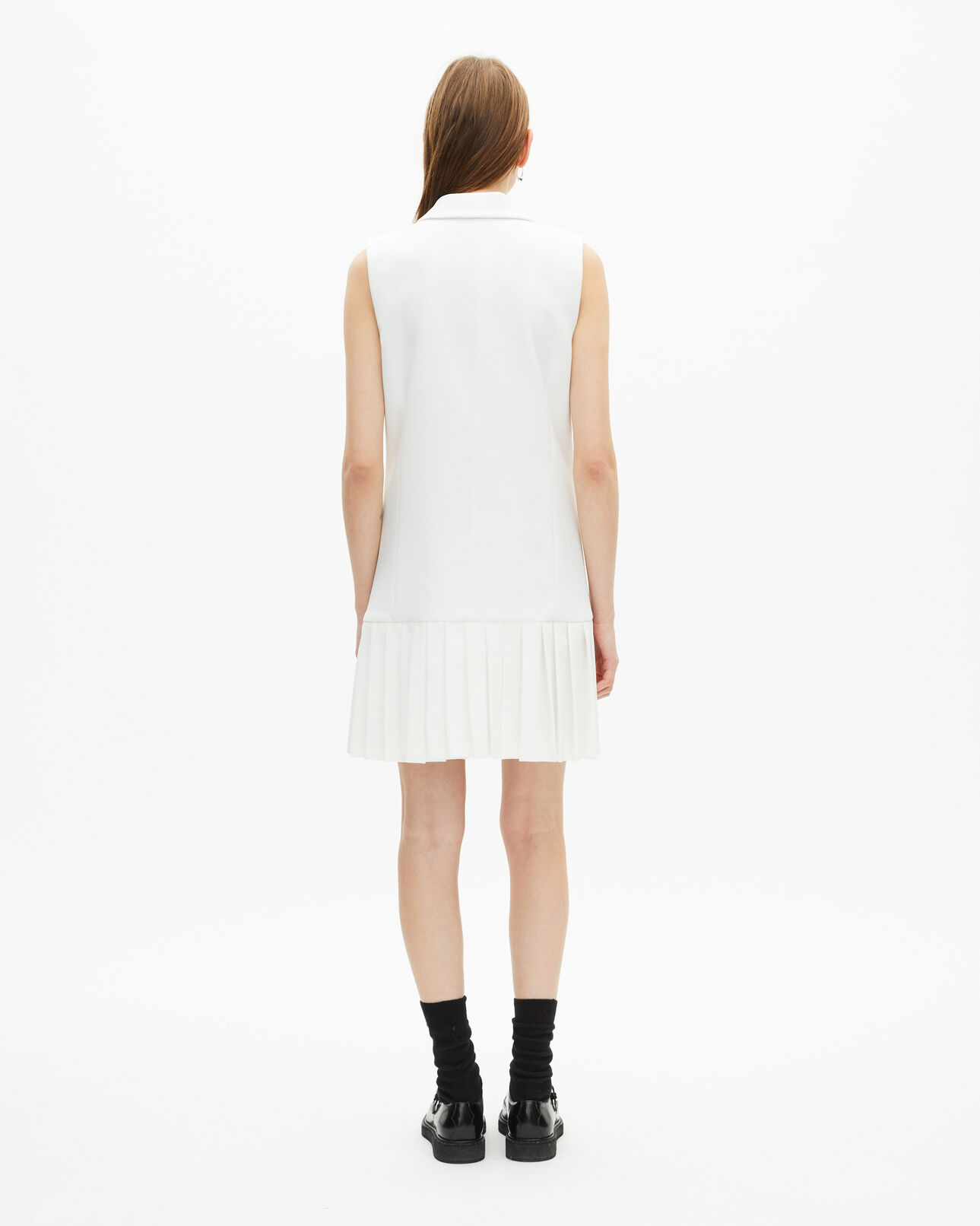The Kooples WOMEN WHITE short tailored ecru dress