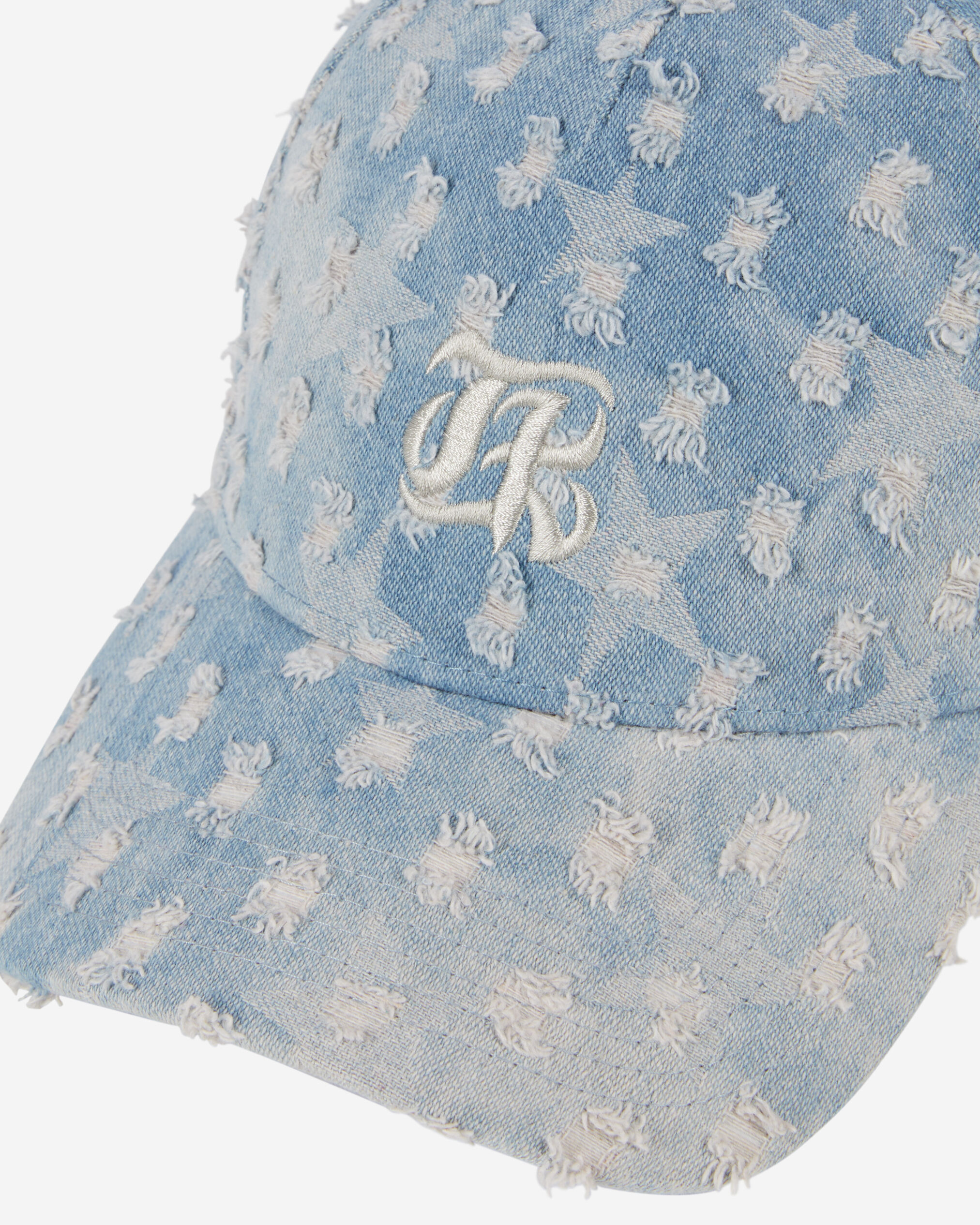 Blue denim cap with stars