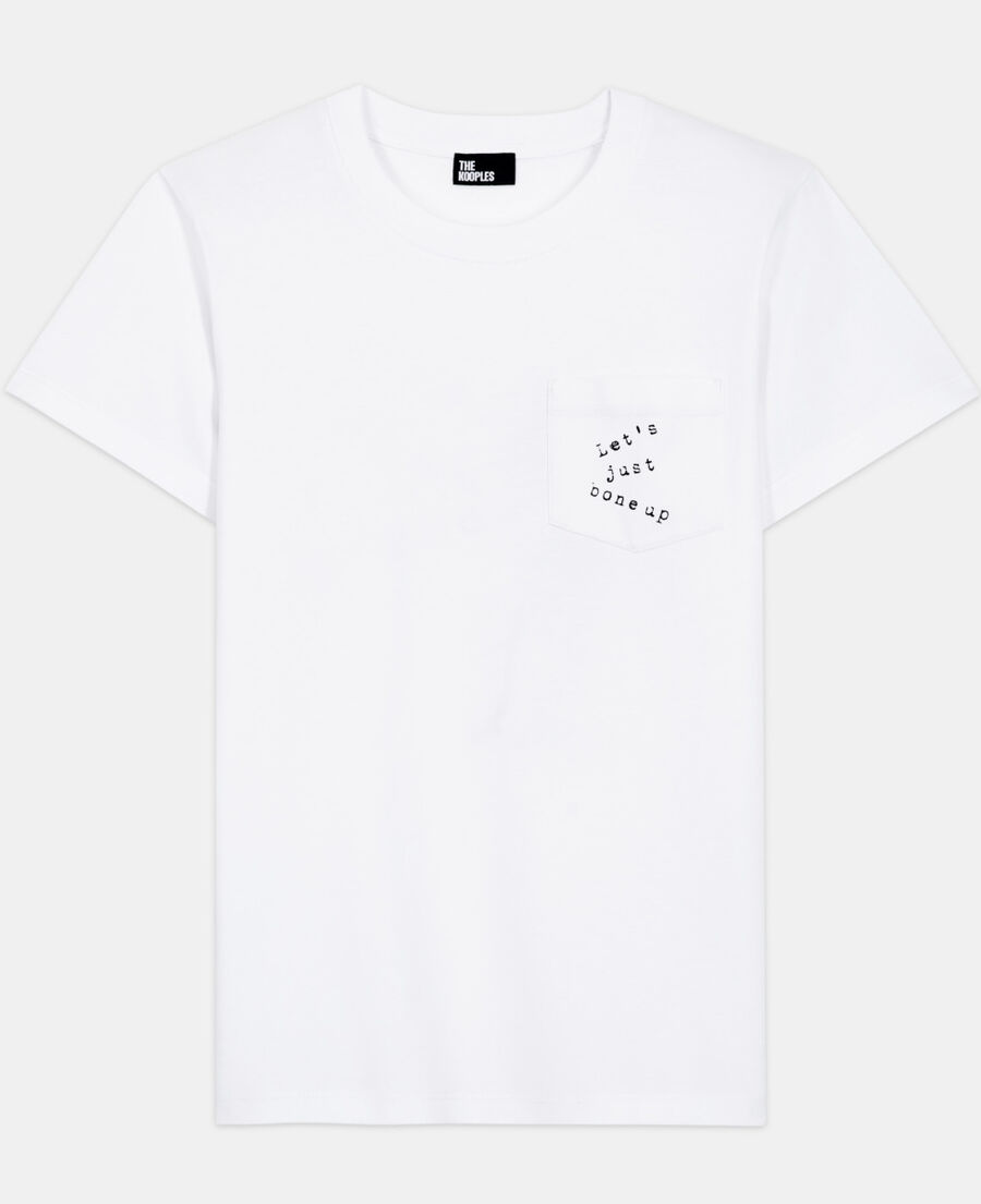 white screen print t-shirt