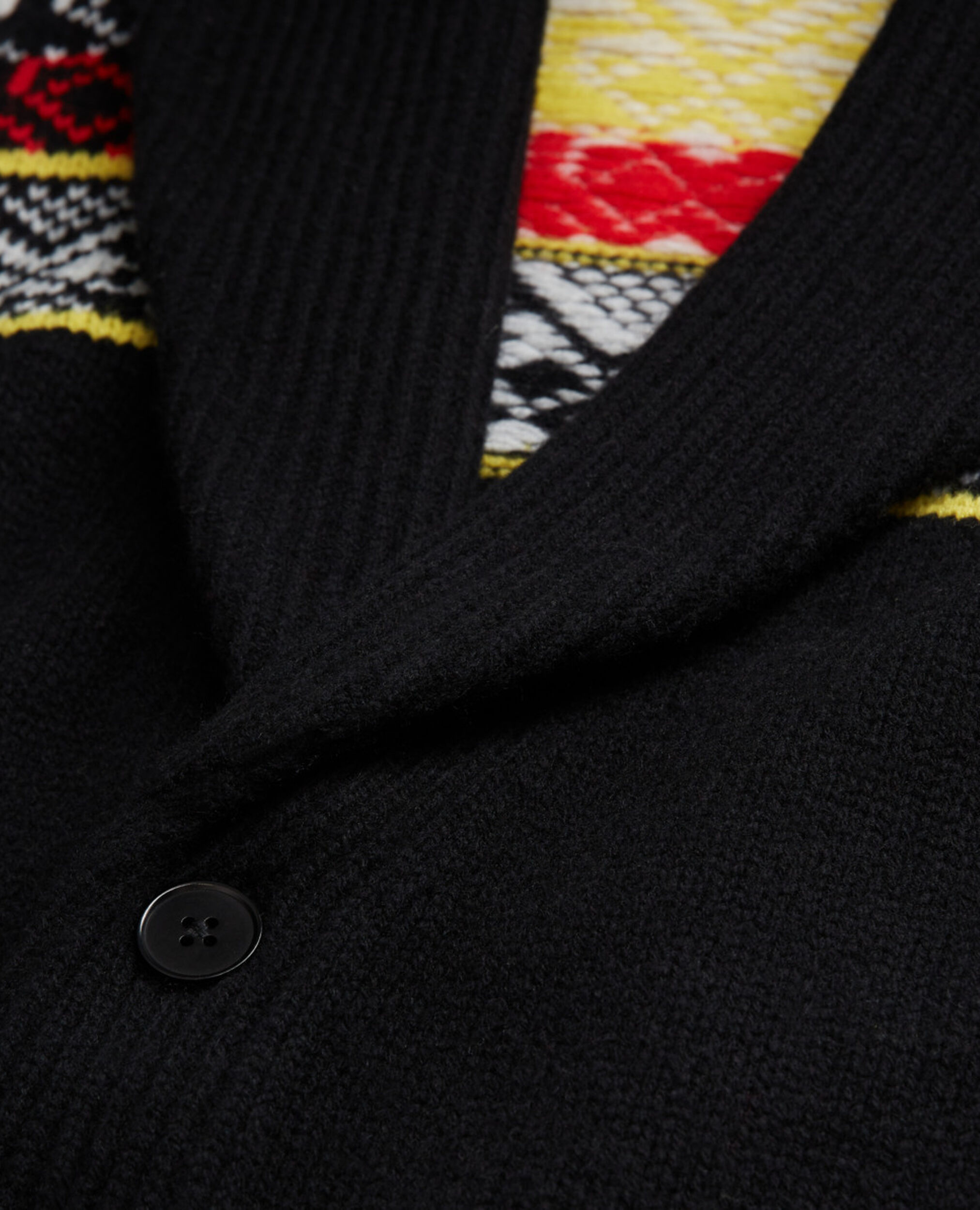 Cardigan en laine à motif, BLACK / RED / YELLOW, hi-res image number null