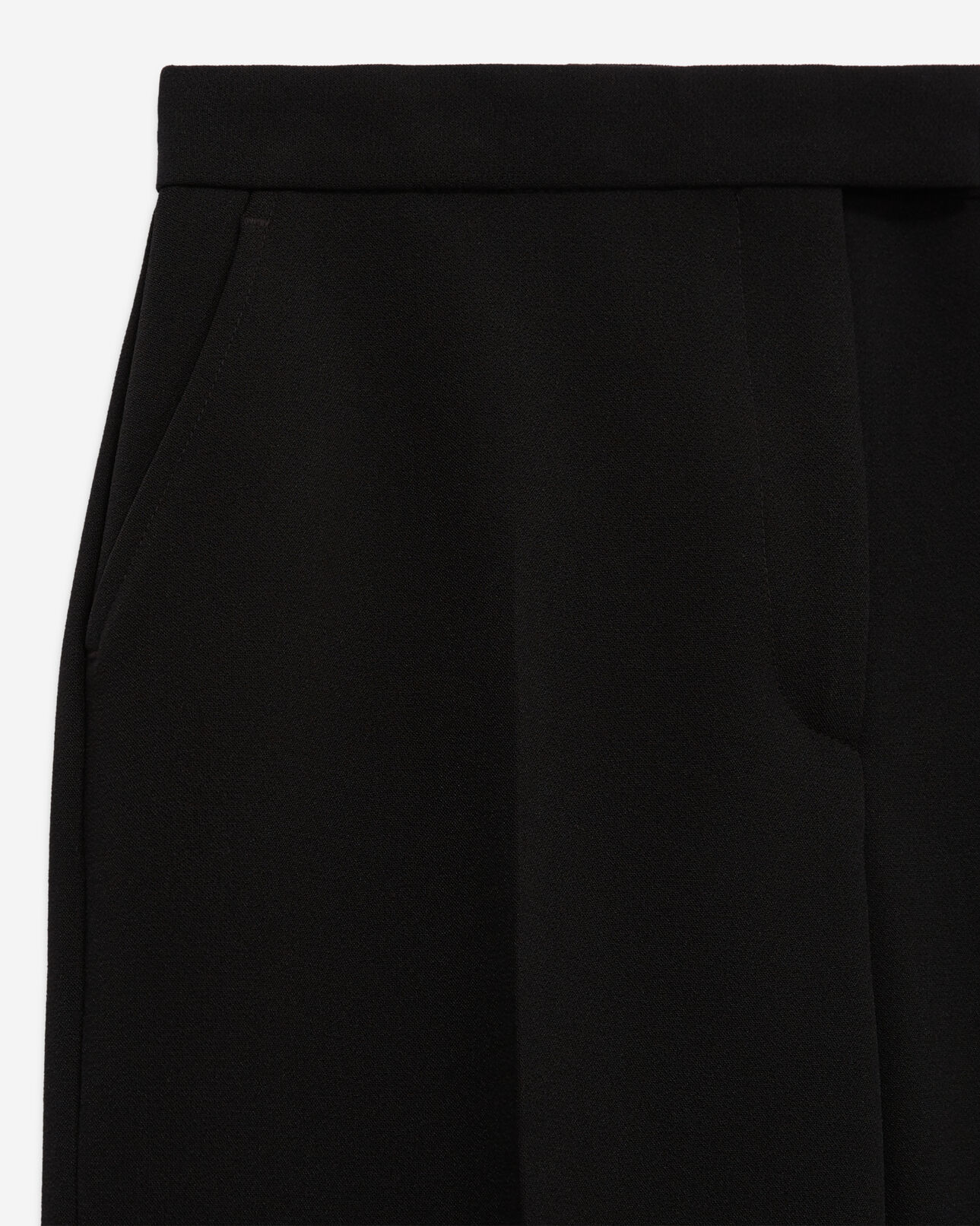 The Kooples WOMEN BLACK black crêpe suit pants straight cut 
