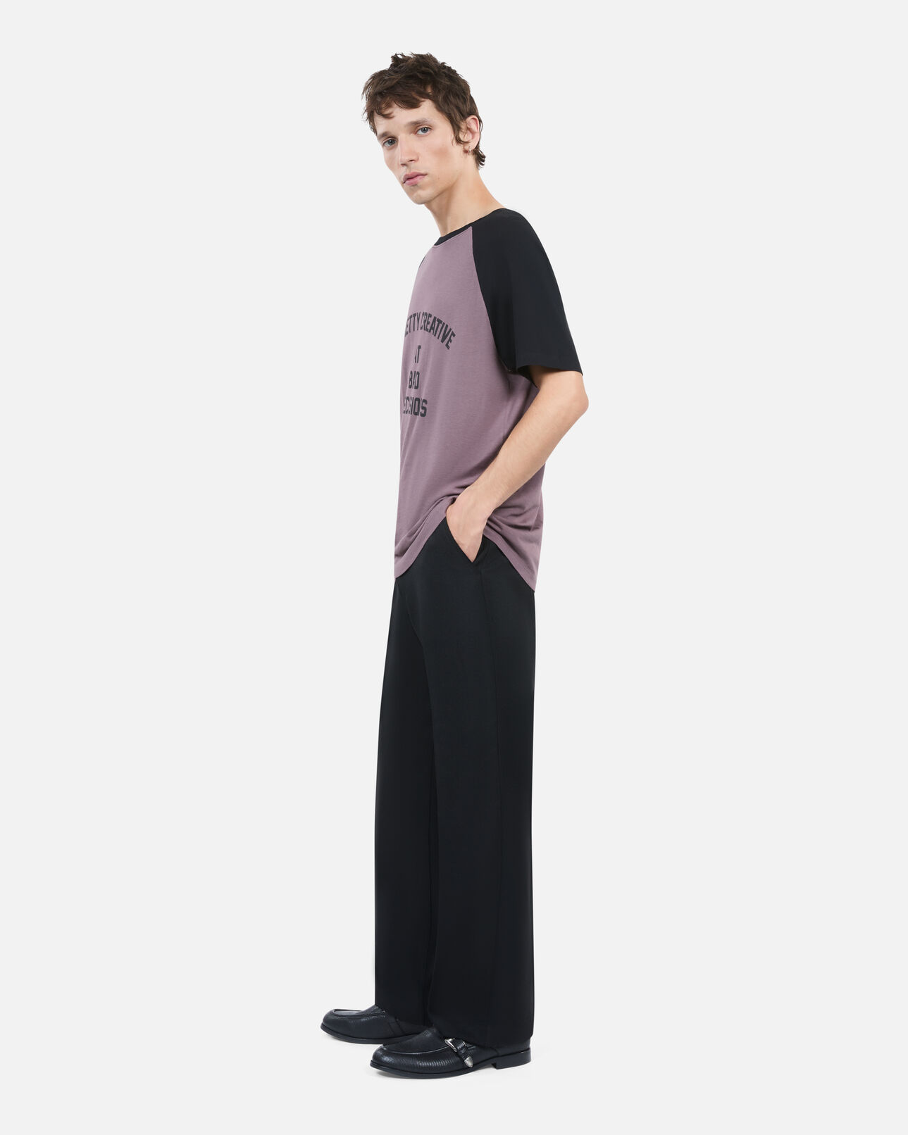 The Kooples H BROWN brown screen printed t-shirt